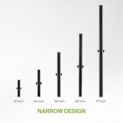 ASD Lighting LED Outdoor Wall Sconce Narrow design 18" 18W 120-277V CCT Selectable 3000/4000/5000K Dimmable Black ETL