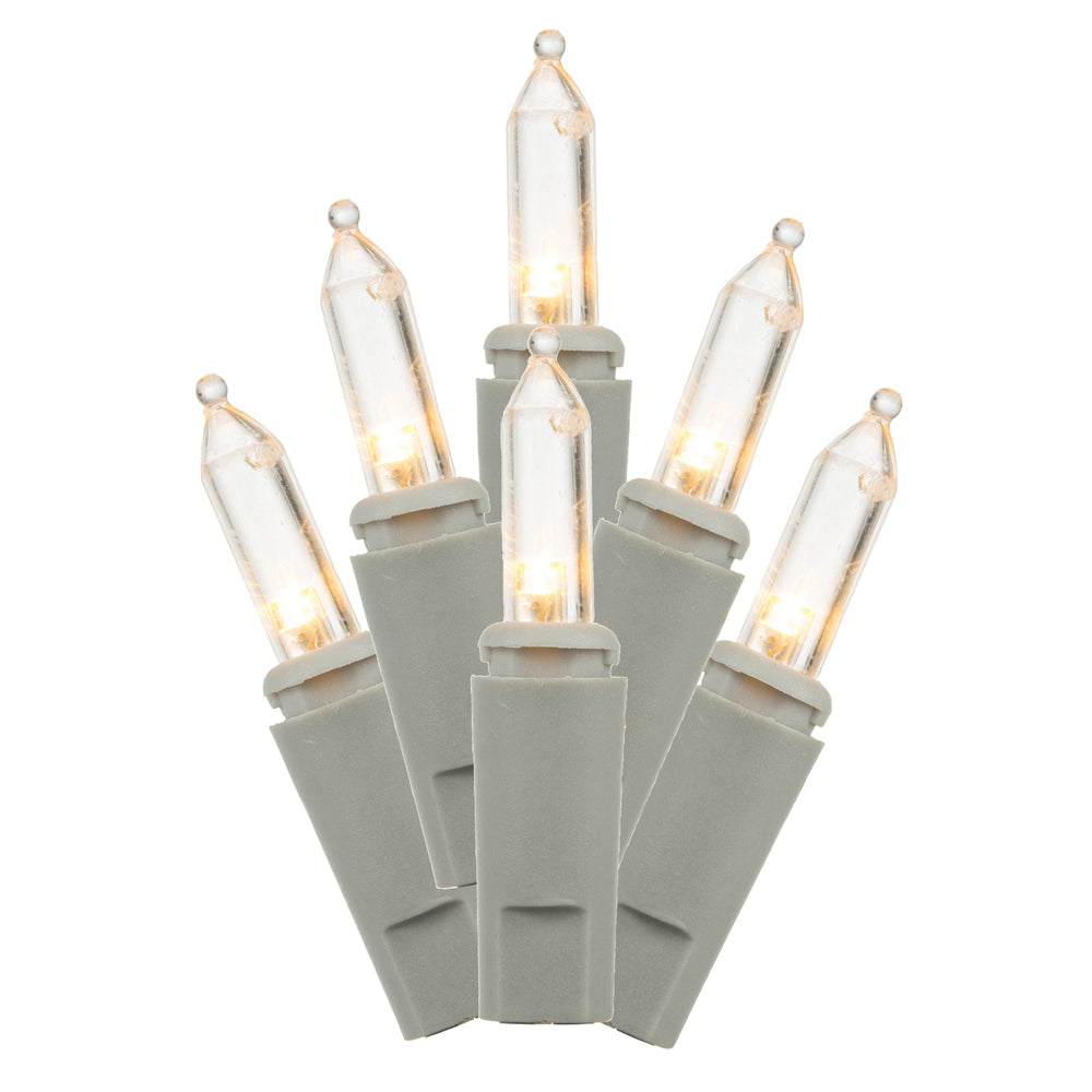 Vickerman 35 LED Warm White Dura-Lit Light on Silver Wire, 26' Christmas Light Strand