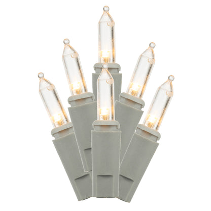 Vickerman 35 LED Warm White Dura-Lit Light on Silver Wire, 26' Christmas Light Strand