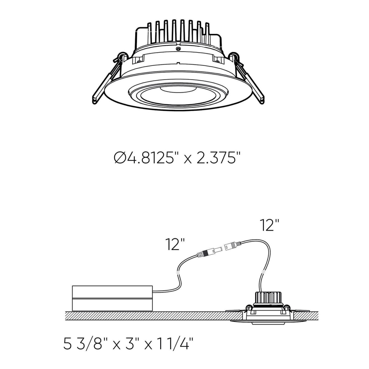 Dals Lighting 4-Inch Round Recessed Gimbal Light, 3000K/5CCT Selectable, 120V/120|277|347V Selectable