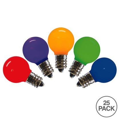 Vickerman G30 Multicolored Ceramic LED Replacement Bulb package of 25