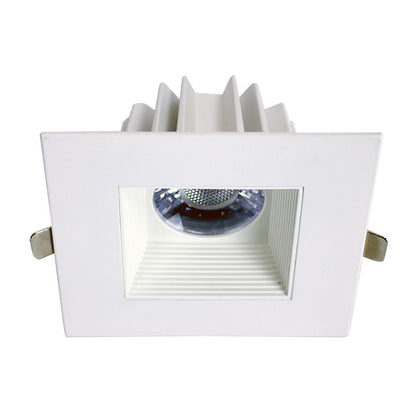 Westgate Snap-In 4In Square Recess Light 15W 5Cct 1200 Lumens C90 Dim Smooth/Baffle Wh, Residential Lighting, 15W, 1350 Lumens, 27K/30K/35K/40K/50K, White TRIAC Dimming