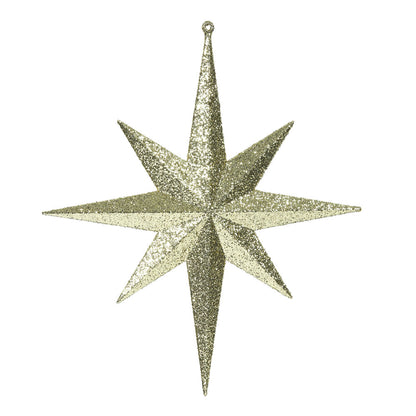 Vickerman 12" Gold Iridescent Glitter Bethlehem Star Christmas Ornament 2 per Box