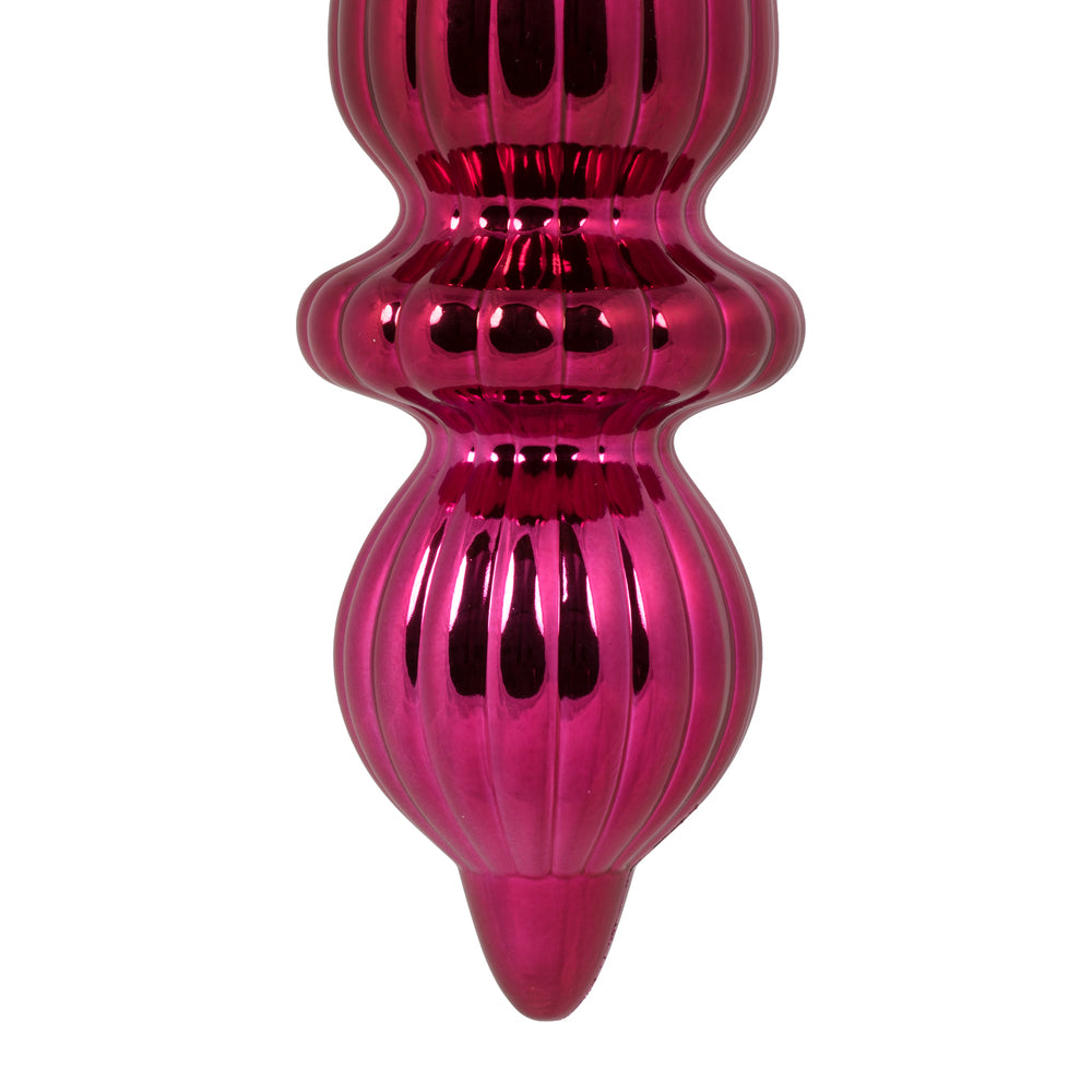 Vickerman 14" Berry Red Shiny Finial Drop UV