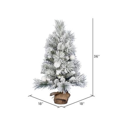 Vickerman 36" Frosted Beacon Pine Artificial Christmas Tree Unlit
