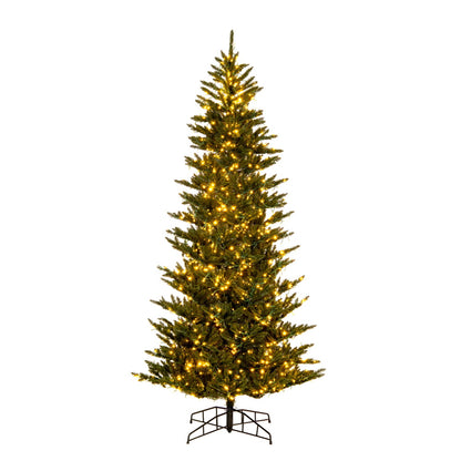 Vickerman 12' x 72" Natural Slim Fraser Fir Artificial Christmas Tree 3mm LED Color Changing Lights