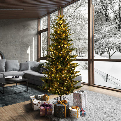 Vickerman 7.5' x 45" Natural Slim Fraser Fir Tree 3mm LED Color Changing Lights.