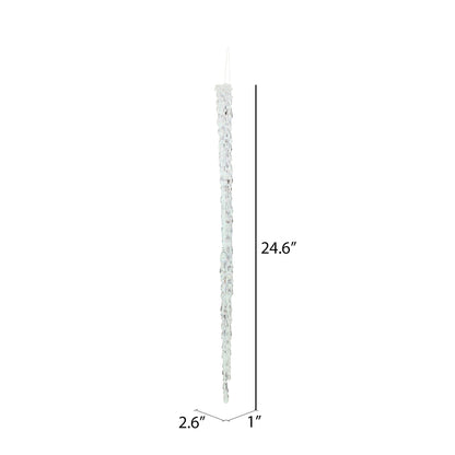 Vickerman 24" Clear Acrylic Icicle Christmas Ornament. 2 per box.