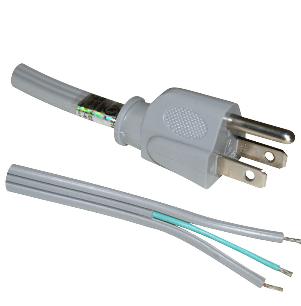 Westgate Spt-2 16AWG/ 3 Conductor, Straight Plug, Nema 5-15P, 125V, Gray, 6Ft, Electrical Products