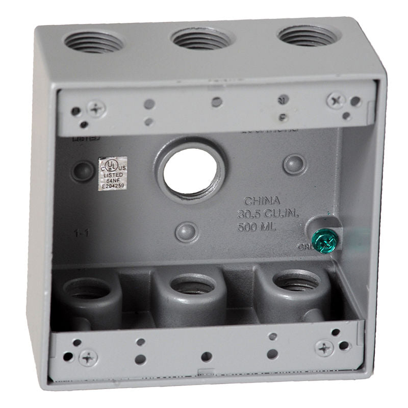 Westgate 1/2” Trade Size, 7 Outlet Holes, 30.5 Cu. In., Electrical Products, Gray Finish