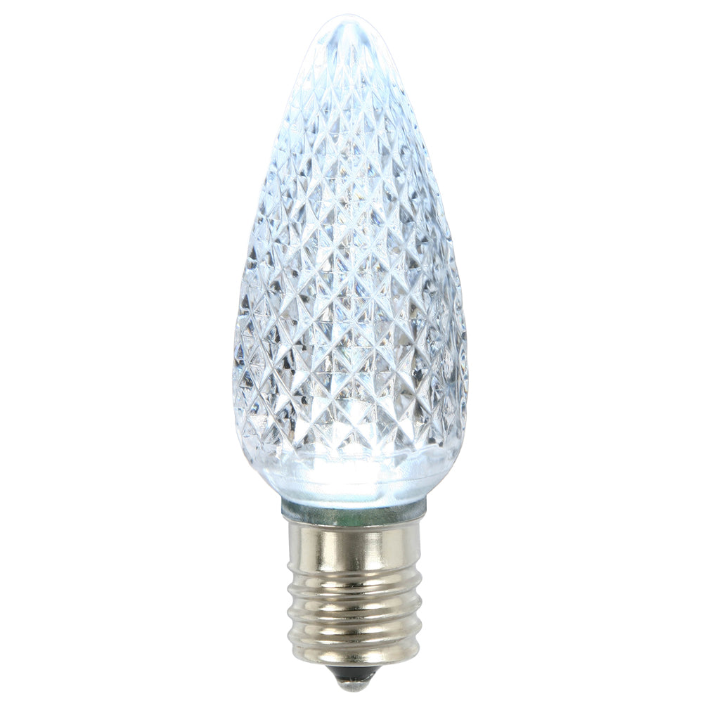 Vickerman C9 LED Cool White Faceted Twinkle  Replacement Bulb 120V  .96 Watts 25 Bulbs per bag