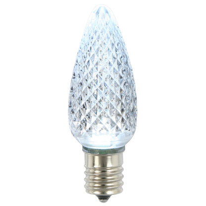Vickerman C9 LED Cool White Faceted Twinkle  Replacement Bulb 120V  .96 Watts 25 Bulbs per bag