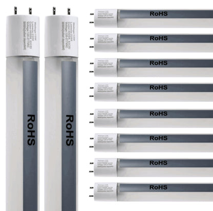 Damar- 4Ft T8 LED Tube Light Bulb Plug and Play Direct Replacement Ballast Dependent 15W 2200 Lumens 5000K Bright White G13 Bi-Pin Base 220? Beam Angle 120-277V Pack of 10- Fluorescent Replacement
