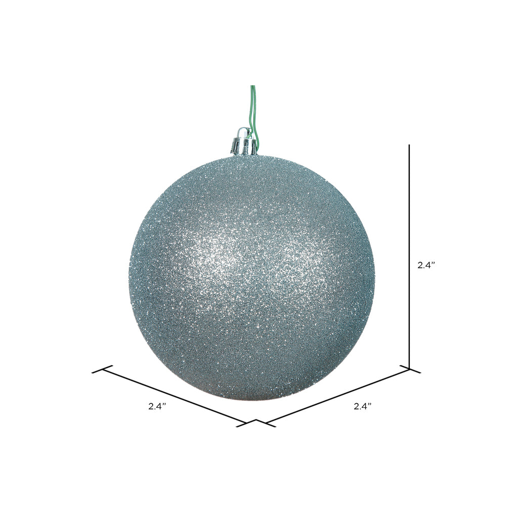 Vickerman 2.4" Silver Glitter Ball Ornament 24 per Bag