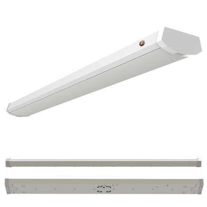 Bulbrite 773507 4 ft. Integrated 5 Color Selectable LED Dimmable Wraparound Light W/ Battery Backup (120-277v), 5300 Lumens, White