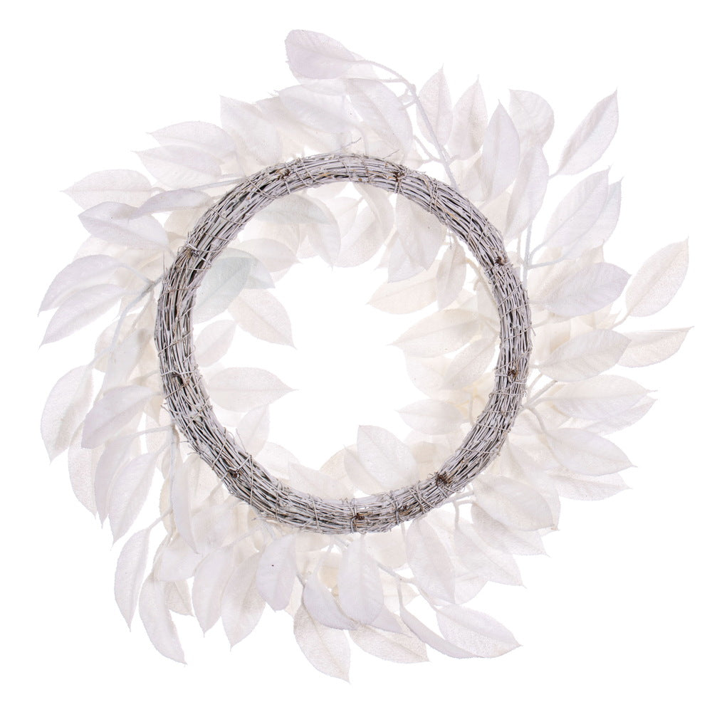 Vickerman 24" White Artificial Gardenia Snowy Wreath.