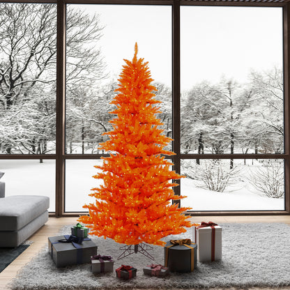 Vickerman 7.5' Orange Fir Artificial Christmas Tree Orange  Dura-lit LED Lights