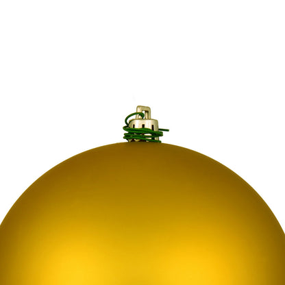 Vickerman 8" Medallion Gold Matte Ball Ornament