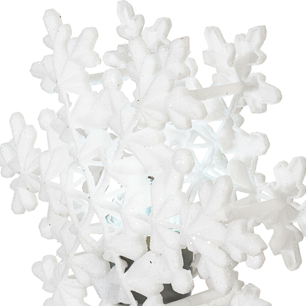 Vickerman 11.5" LED White 6 Point Snowflake Tree Top Pure White Motion Light Cast.