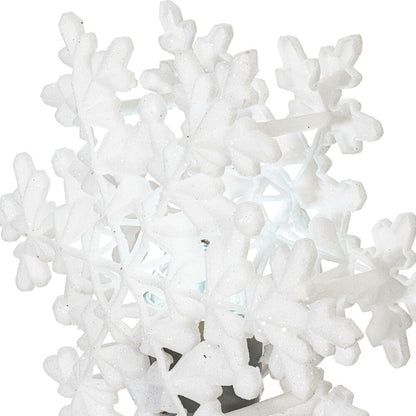 Vickerman 11.5" LED White 6 Point Snowflake Tree Top Pure White Motion Light Cast.