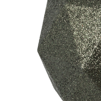 Vickerman 4.75" Wrought Iron Glitter Geo Ball 4/Bg