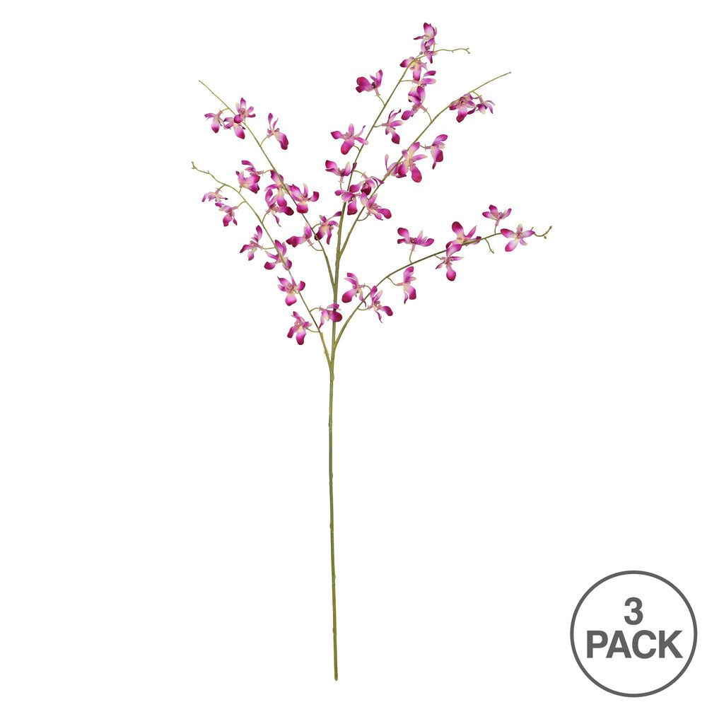 Vickerman 35" Artificial Mini Lavender Dancing Orchid Spray. Includes 3 sprays per pack.