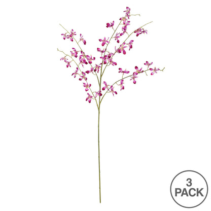 Vickerman 35" Artificial Mini Lavender Dancing Orchid Spray. Includes 3 sprays per pack.