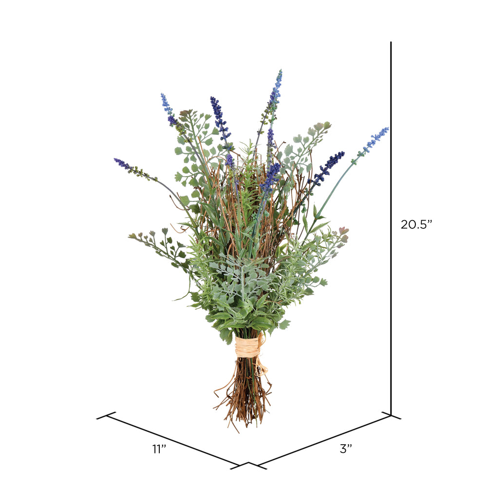 Vickerman 20.5" Artificial Lavender Bush.