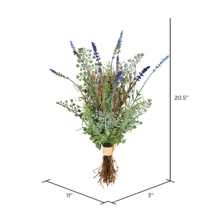 Vickerman 20.5" Artificial Lavender Bush.