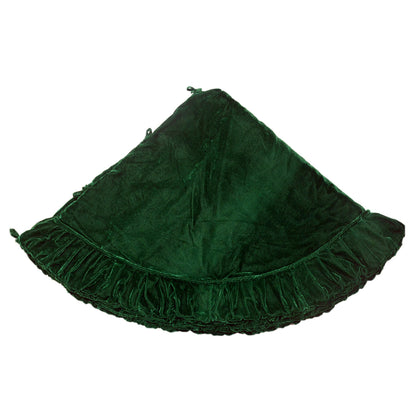 Vickerman 60" plush Emerald Green velvet Christmas tree skirt