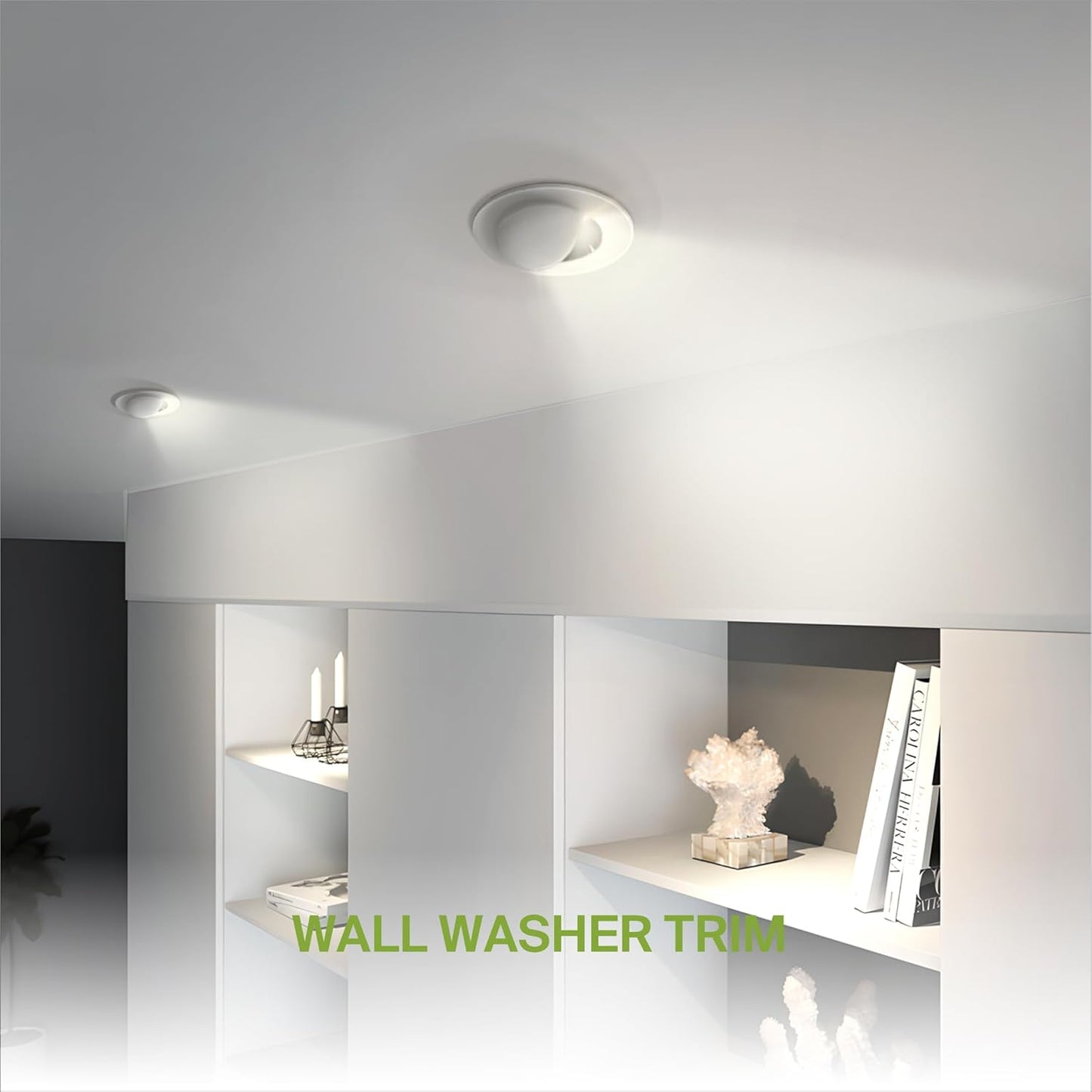 ASD Lighting LED Downlight Round 2inch 8W 120V Triac 2700/3000/3500/4000/5000K Wall Wash Trim White ETL