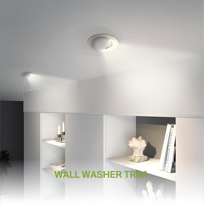 ASD Lighting LED Downlight Round 2inch 8W 120V Triac 2700/3000/3500/4000/5000K Wall Wash Trim White ETL
