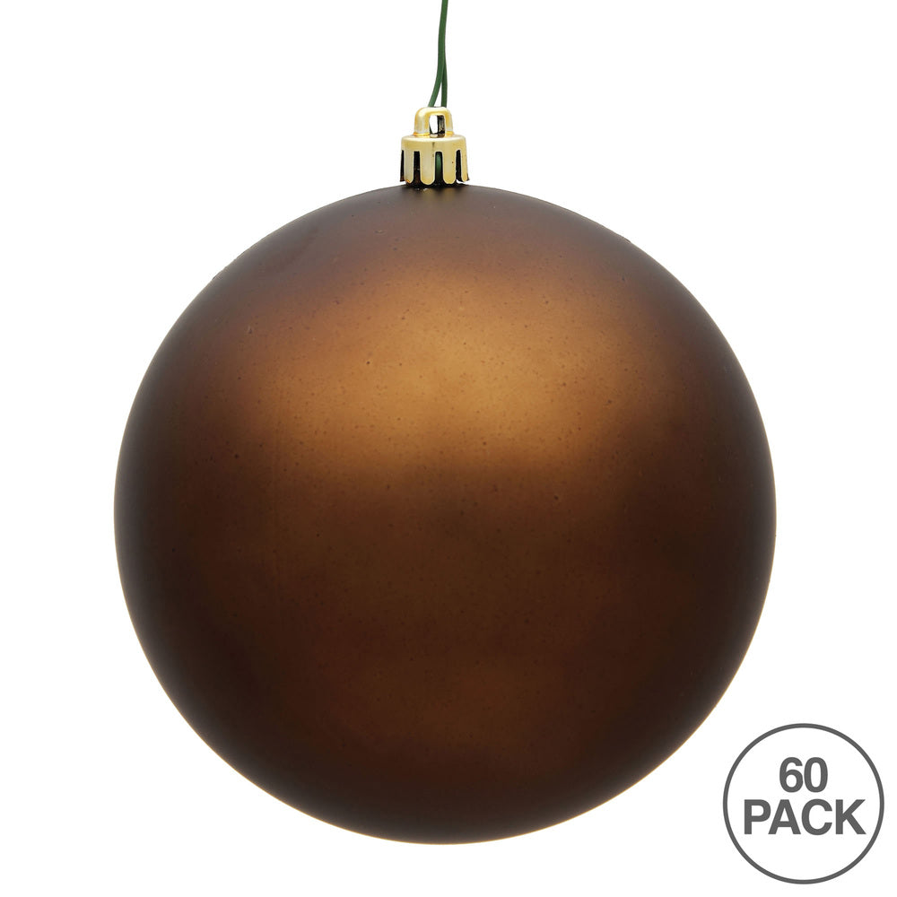 Vickerman 2.4" Mocha Matte Ball Ornament 60 per Box