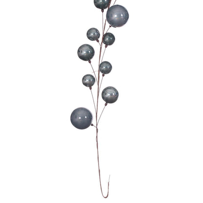 Vickerman 10' Pewter Pearl Branch Ball Wire Garland 10' long and hook for easy hanging.