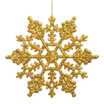 Vickerman 4" Antique Gold Glitter Snowflake Christmas Ornament 24 per Box