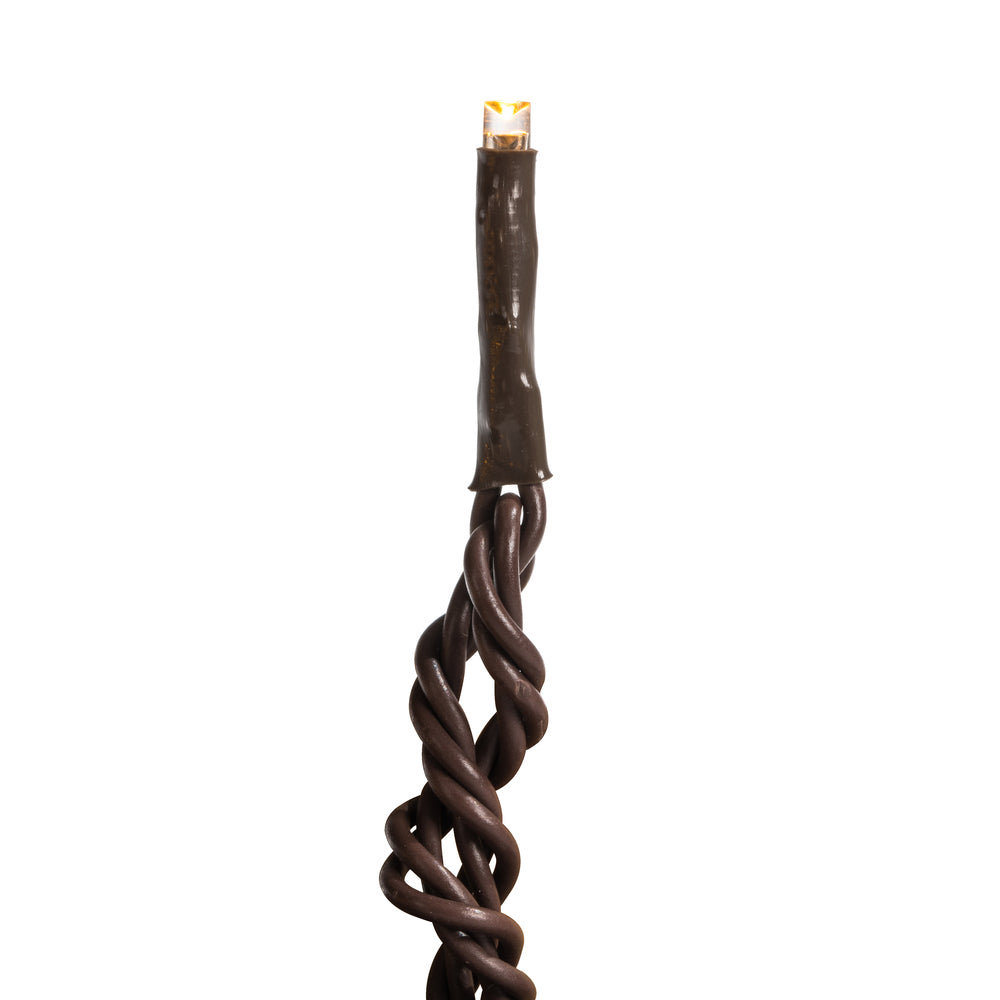 Vickerman 144 Warm White LED 2 Function Spider Light Set 24' Christmas Light Set Brown Wire