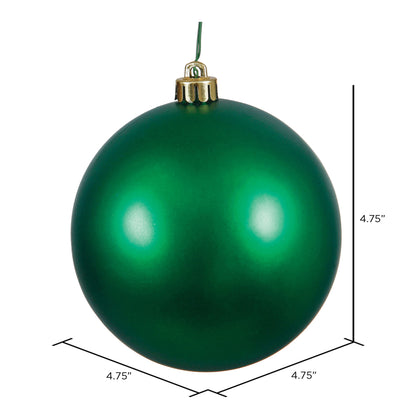 Vickerman 4.75" Emerald Matte Ball Ornament 4 per Bag