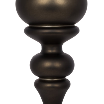 Vickerman 14" Gunmetal Matte Finial Christmas Ornament UV Treated with Drilled and Wired Cap