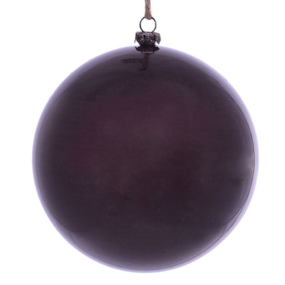 Vickerman 4.75" Burgundy Wood Grain Ball Ornament 4 per Bag