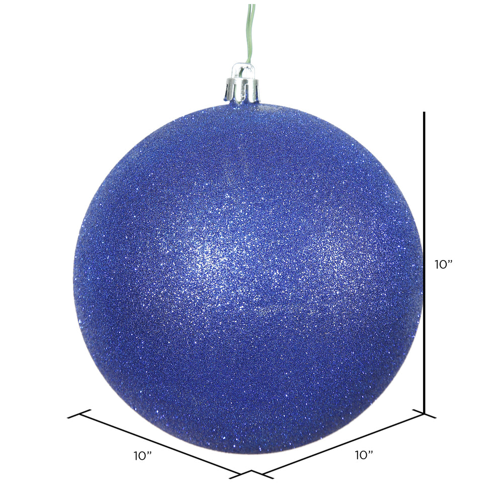 Vickerman 10" Cobalt Blue Glitter Ball Ornament