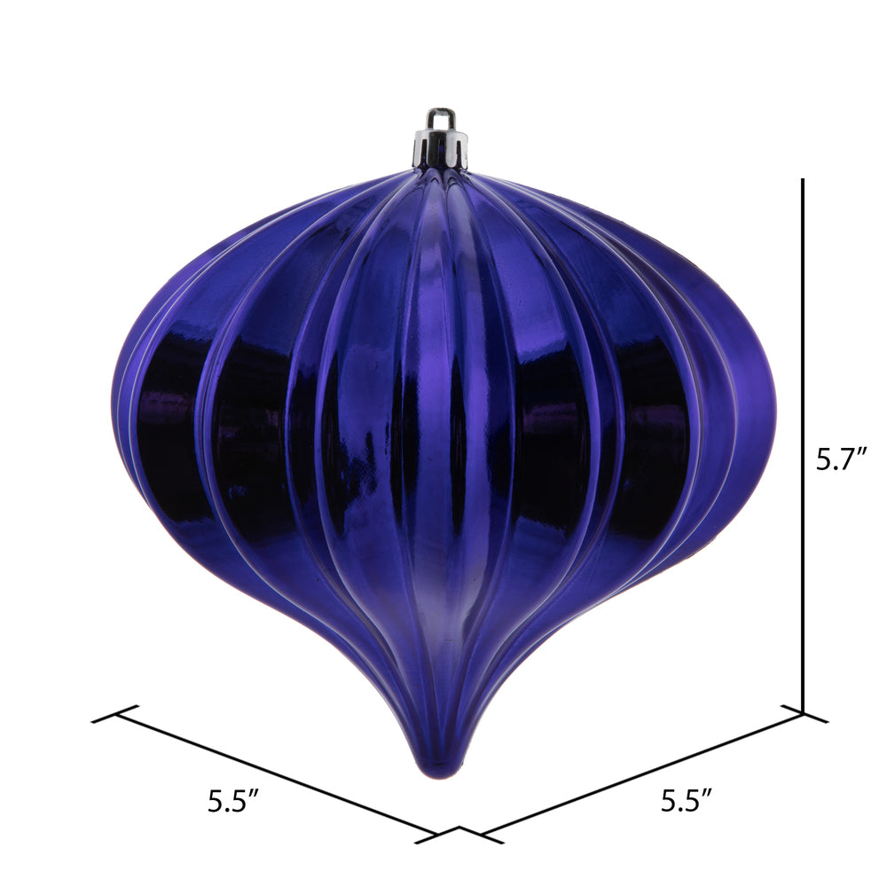 Vickerman 5.7" Purple Shiny Onion Christmas Ornament UV treated Set of 3