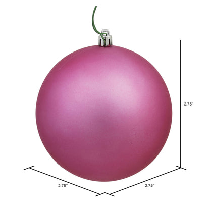 Vickerman 2.75" Mauve Matte Ball Ornament 12 per Bag