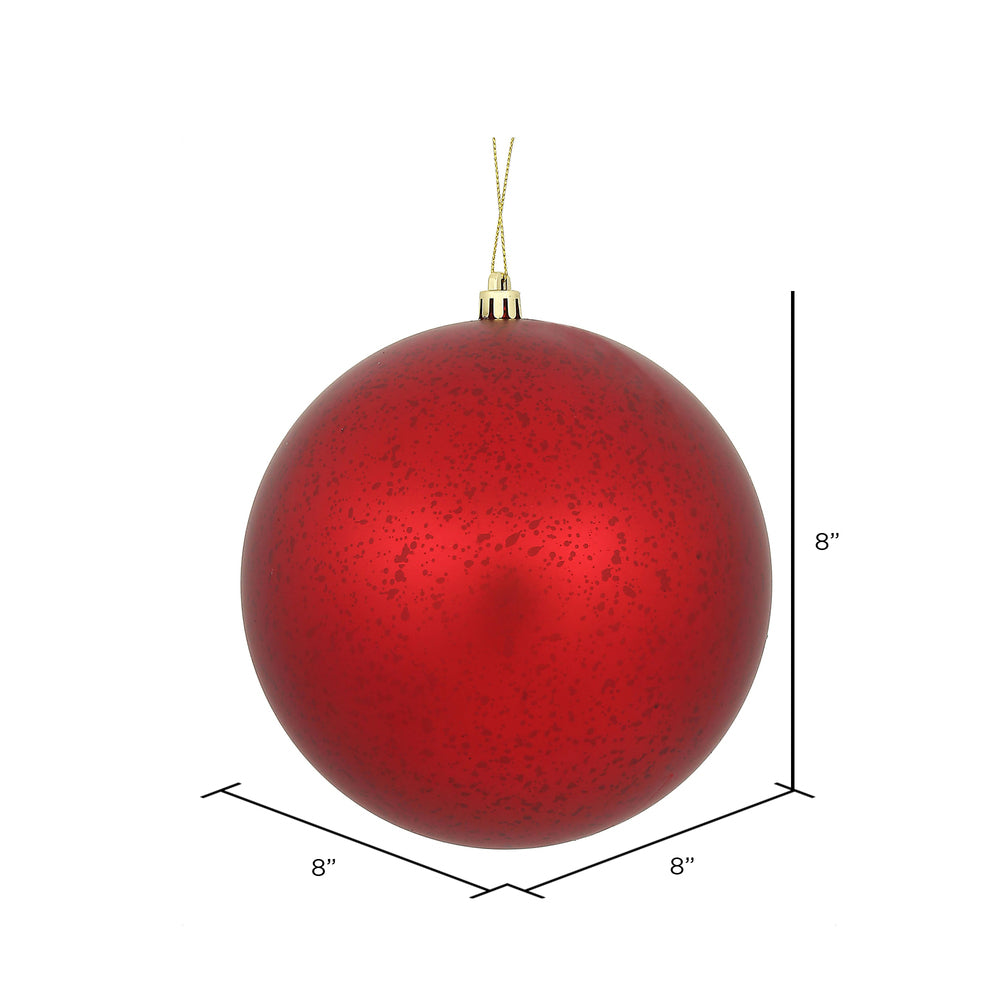 Vickerman 8" Red Matte Mercury Ball Ornament