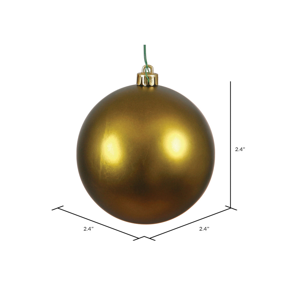 Vickerman 2.4" Olive Matte Ball Ornament 24 per Bag