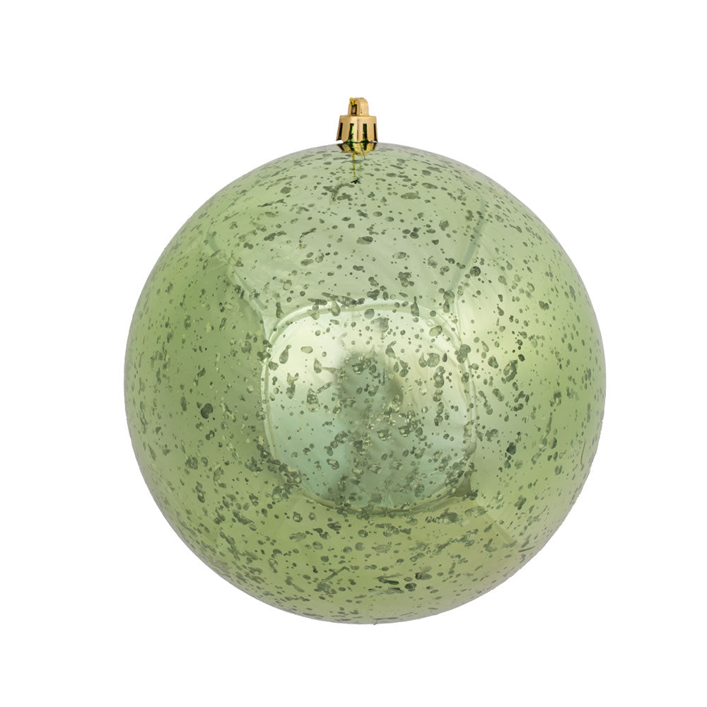 Vickerman 6" Celadon Shiny Mercury Ball Ornament 4 per Bag