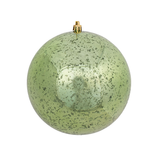 Vickerman 6" Celadon Shiny Mercury Ball Ornament 4 per Bag