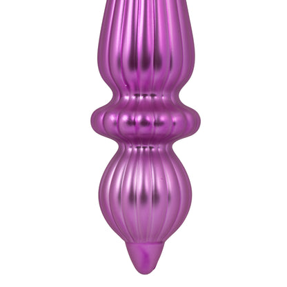 Vickerman 14" Orchid Matte Finial Drop Christmas Ornament UV Treated with Drilled and Wired Cap 2 per bag