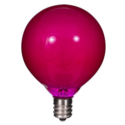Vickerman Multi-Colored LED G50-E12 Filament Glass Replacement Bulbs 10/Box