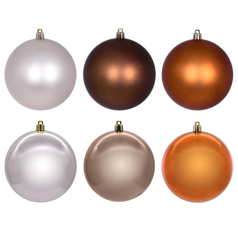 Vickerman 3" Oat Mocha and Copper Ornament Assortment 12 per box.