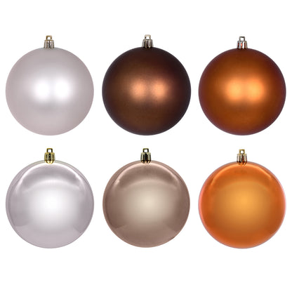 Vickerman 3" Oat Mocha and Copper Ornament Assortment 12 per box.